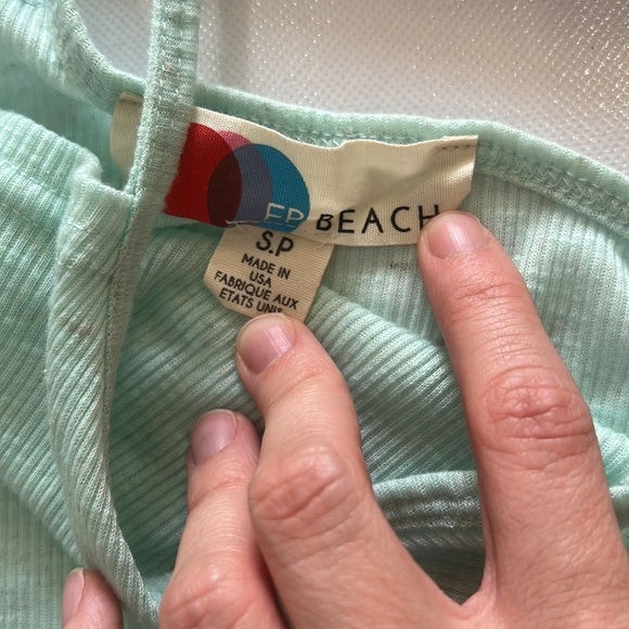 Free People Beach Mint Beach Coverup with Square Pockets and High-low Hem - Picture 8 of 8